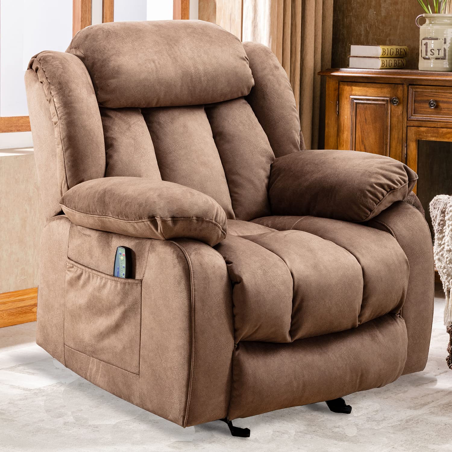 Buy INZOY Massage Rocker Recliner with Heat and Vibration, Manual