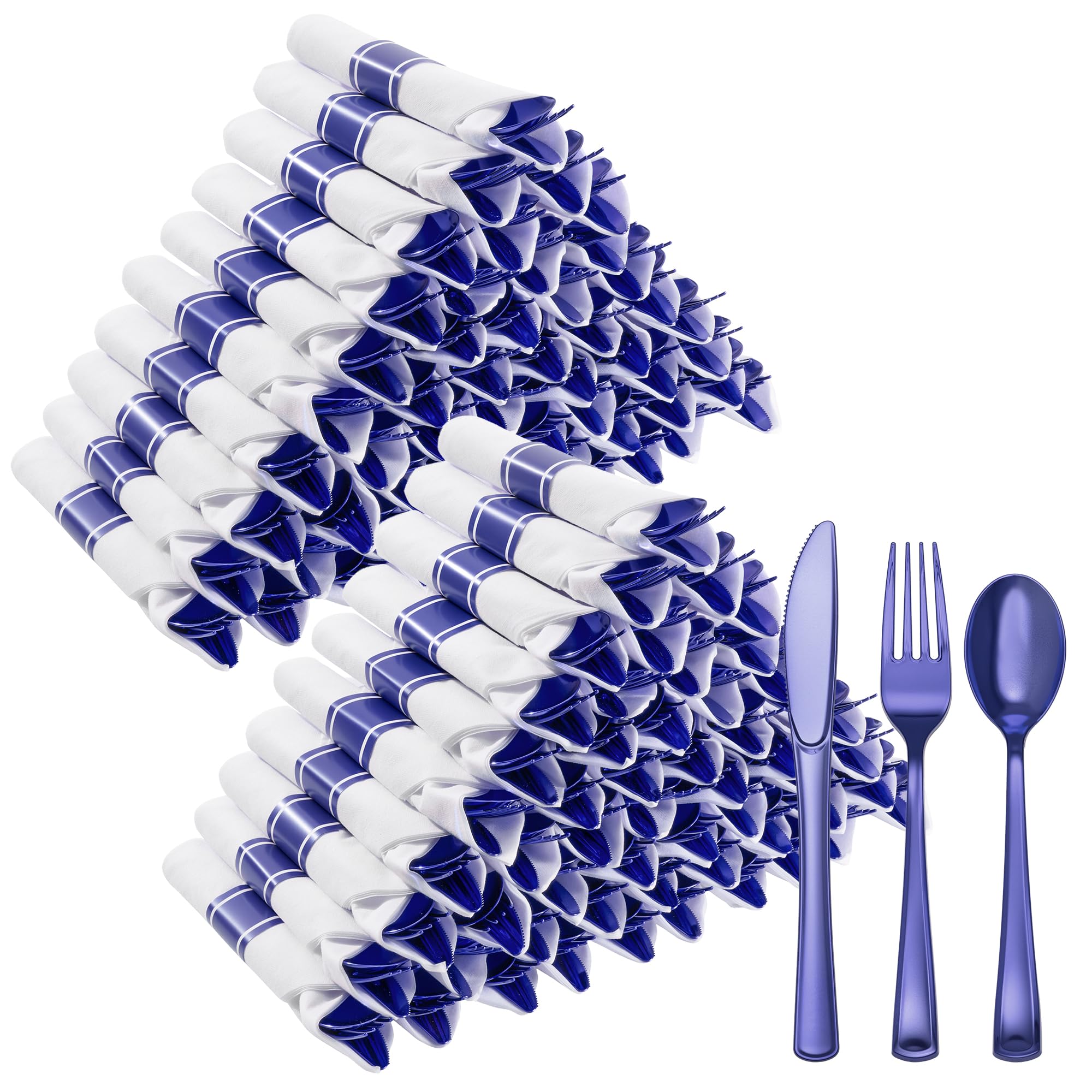 Disposable Silverware Set - 100 Forks, Knives, Spoons -15 Disposable Silverware Set - 100 Forks, Knives, Spoons -15