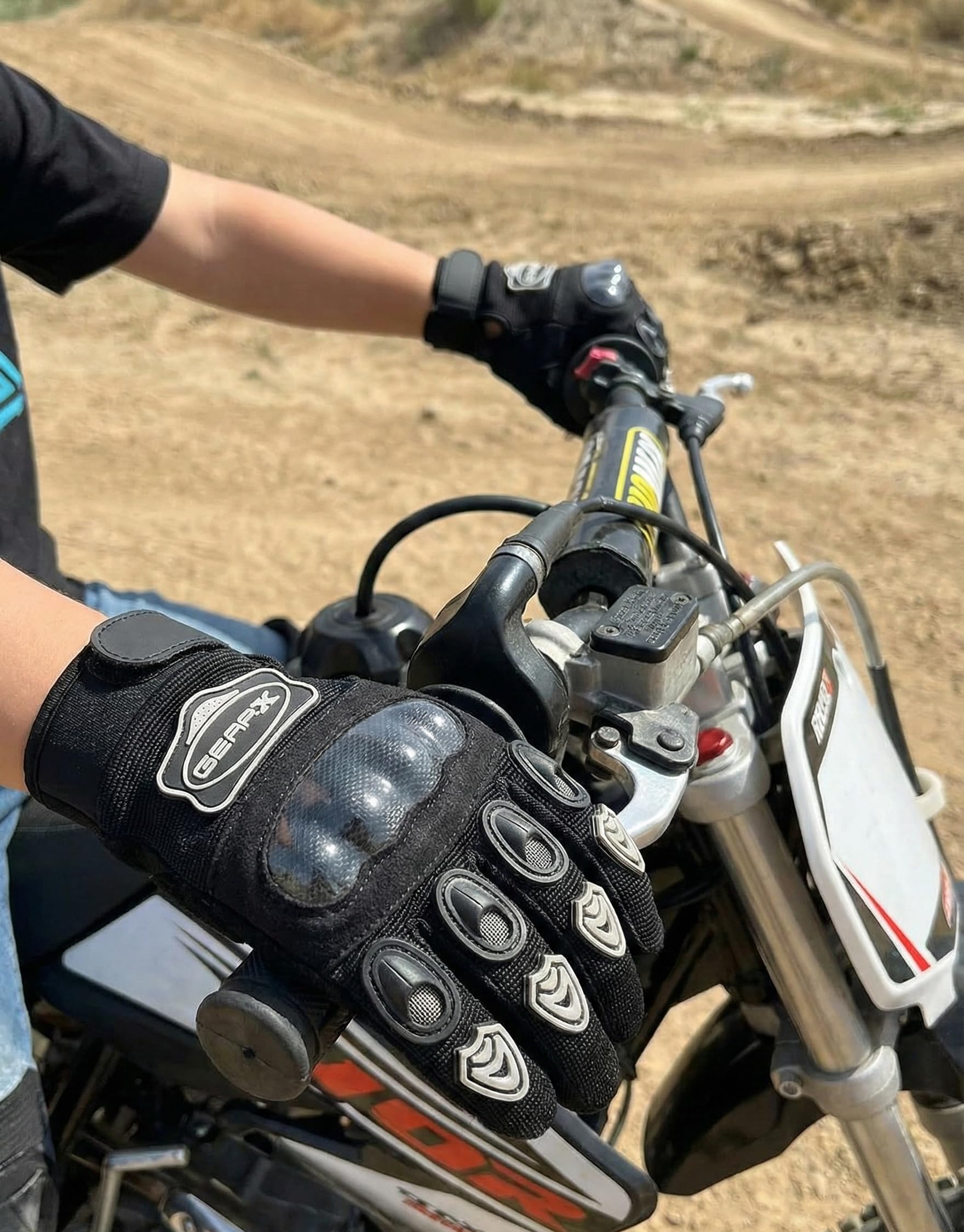 Guantes de Motocross para niños, Protectores de Nudillos, para Motocross, Paintball, quads, Patinaje, Deportes al Aire Libre