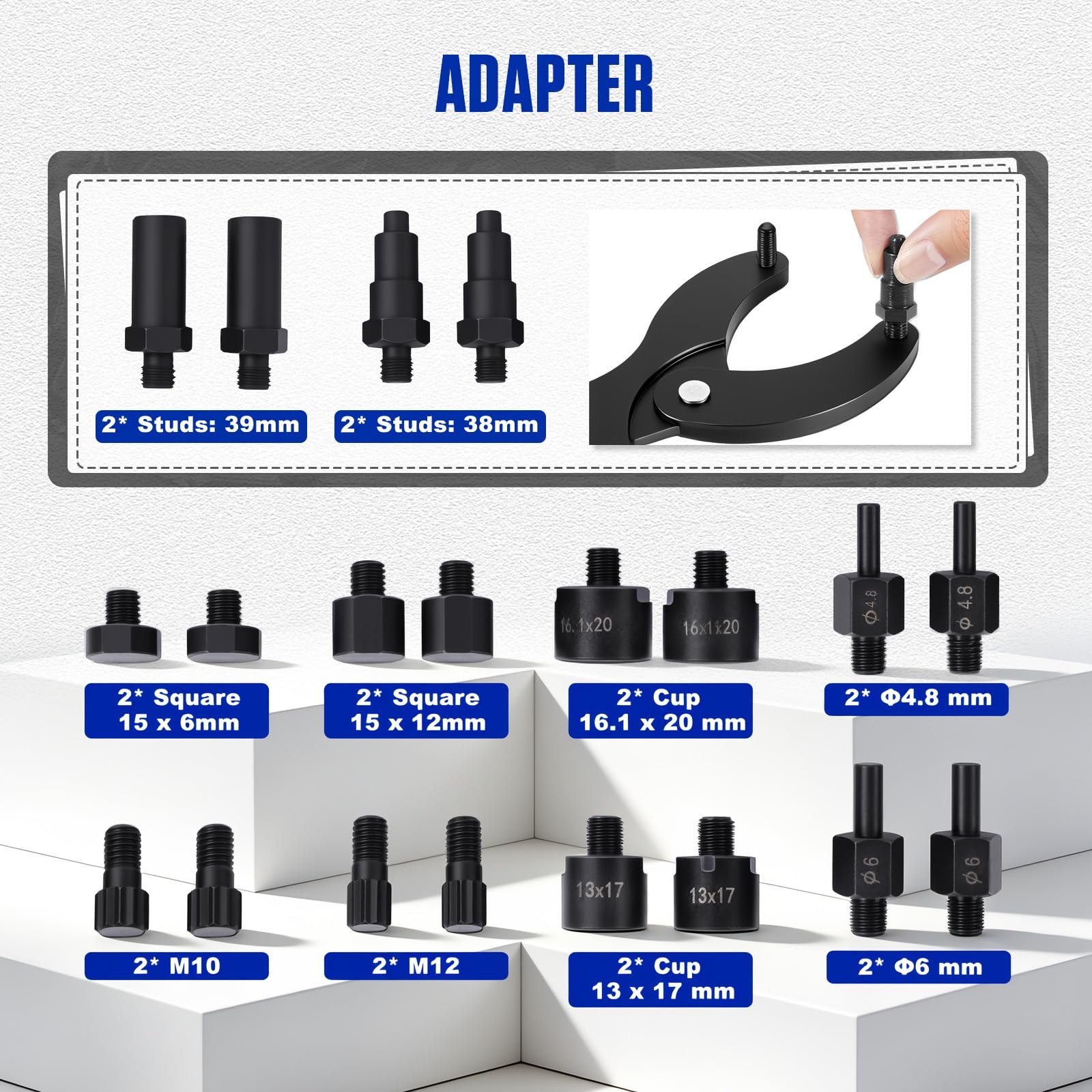 MRCARTOOL Outils pour Arbres à Cames Moteur Automobile T10172A T10554 Jeu d'outils de Maintien d'arbre à Cames Clé Universelle de Vilebrequin pour VAG Compatible avec V.W avec VAG avec Skoda