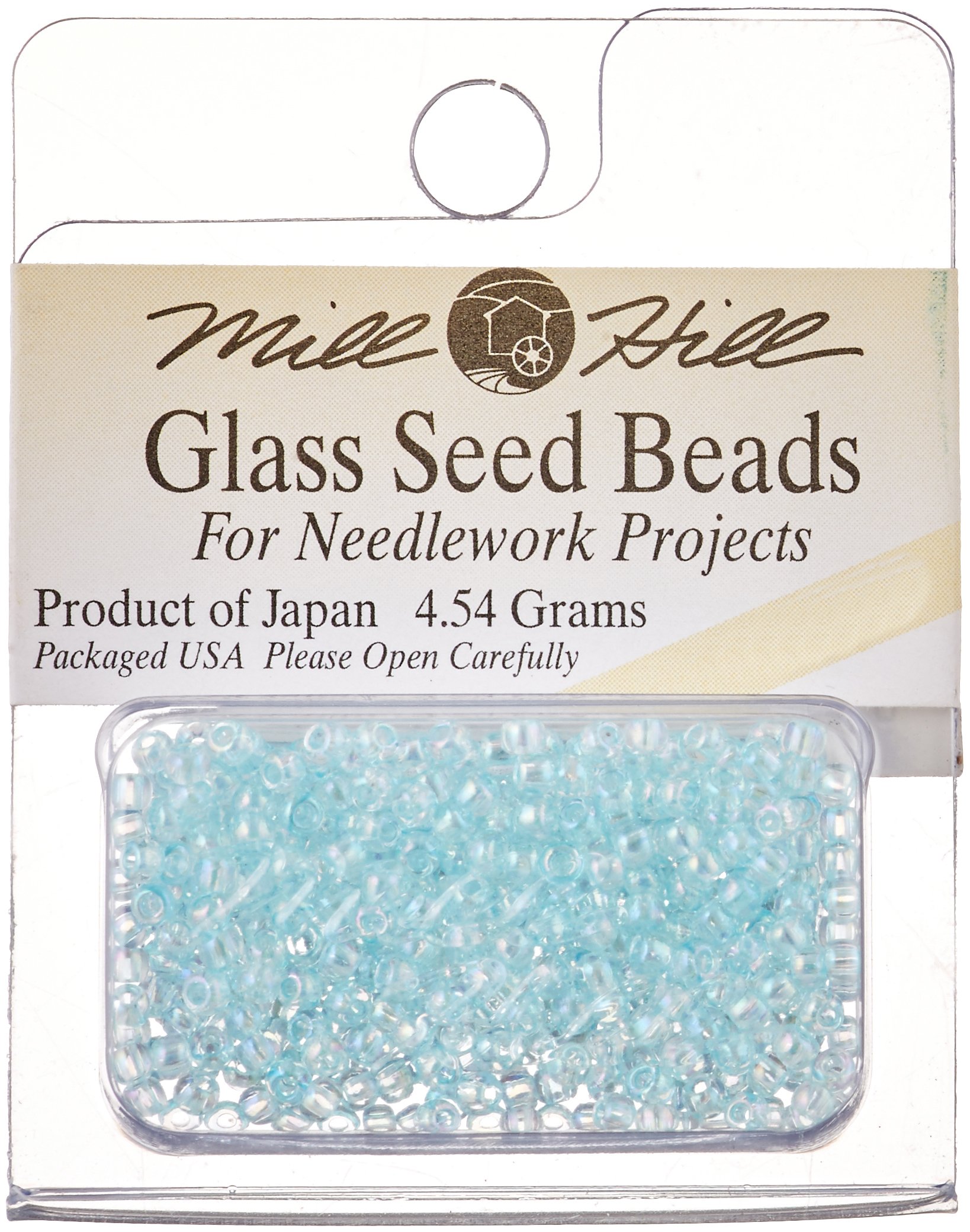 Mill Hill Glass Seed Beads, Crystal Aqua