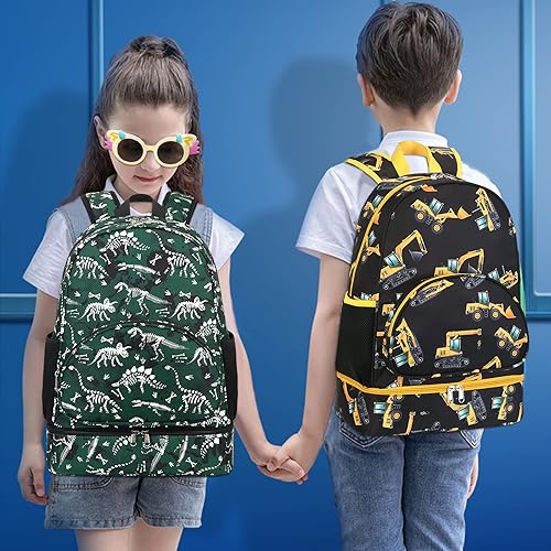 Miniatura 2 de LEDAOU Mochila de almuerzo para niños mochilas con compartimento para el almuerzo bolsa de almuerzo aislada para niños y niñas bolsa de almuerzo