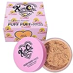 Kimchi Chic Beauty Puff Puff Pass Set and Bake Setting Powder for Makeup, Extra Fluffy Loose Face Powder Poof, Soft Natural Face Makeup for Uneven Skin Tone, 05 Suntan