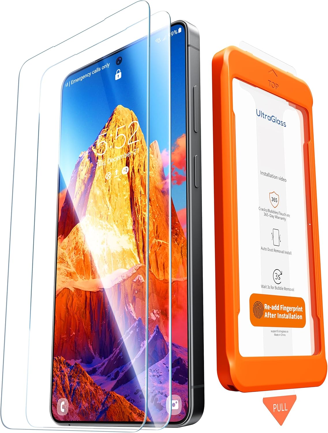 UltraGlass Unbreak 9H+ Glass for Samsung Galaxy S25 Ultra Screen Protector [Military Grade Shatterproof & Longest Durable] Galaxy Screen Protector S25 Ultra Tempered Glass Full Coverage, 2 Pack - Image 8