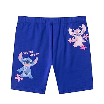 【DEARMINE】Tei Stitch Shorts Amazon.com: Disney Lilo and Stitch Girls 3 Pack Bike Shorts