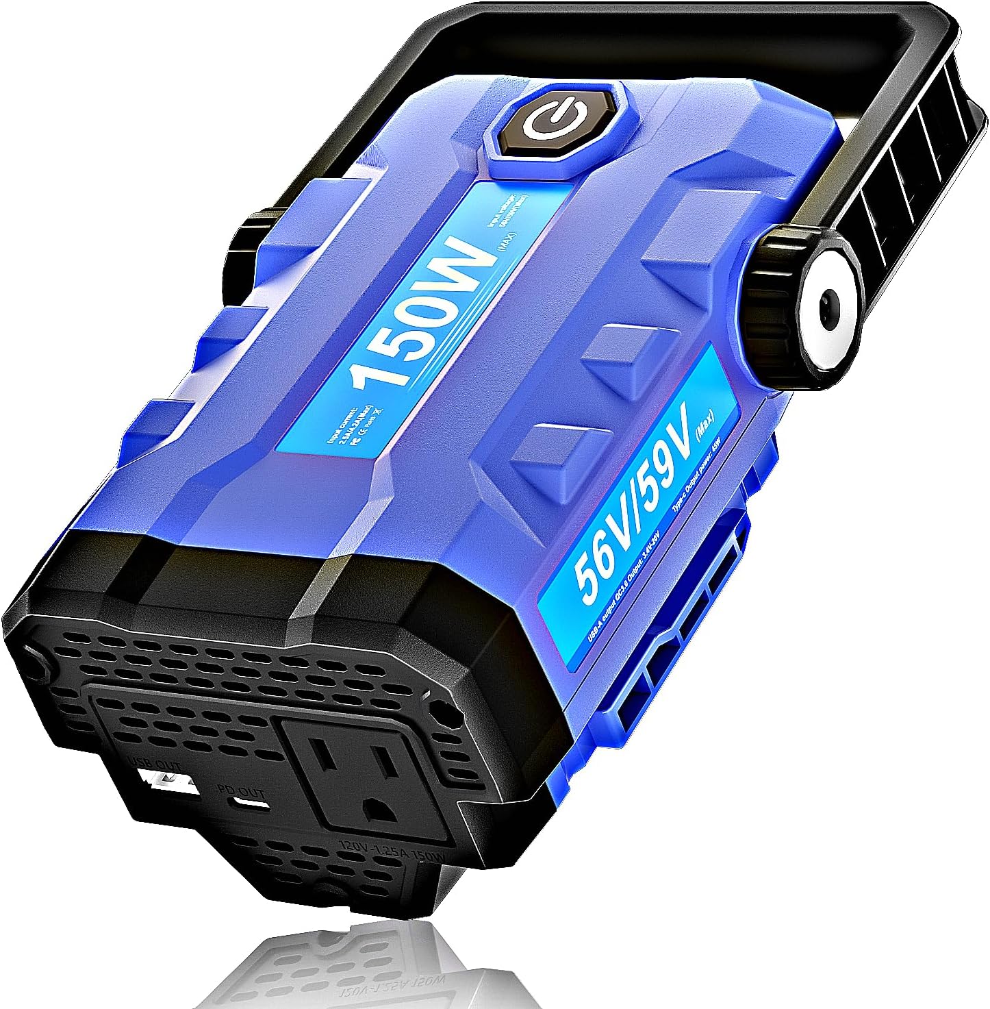 150W Portable Inverter Power Inverter Compatible with EGO Power+ Battery for Home and Outdoor