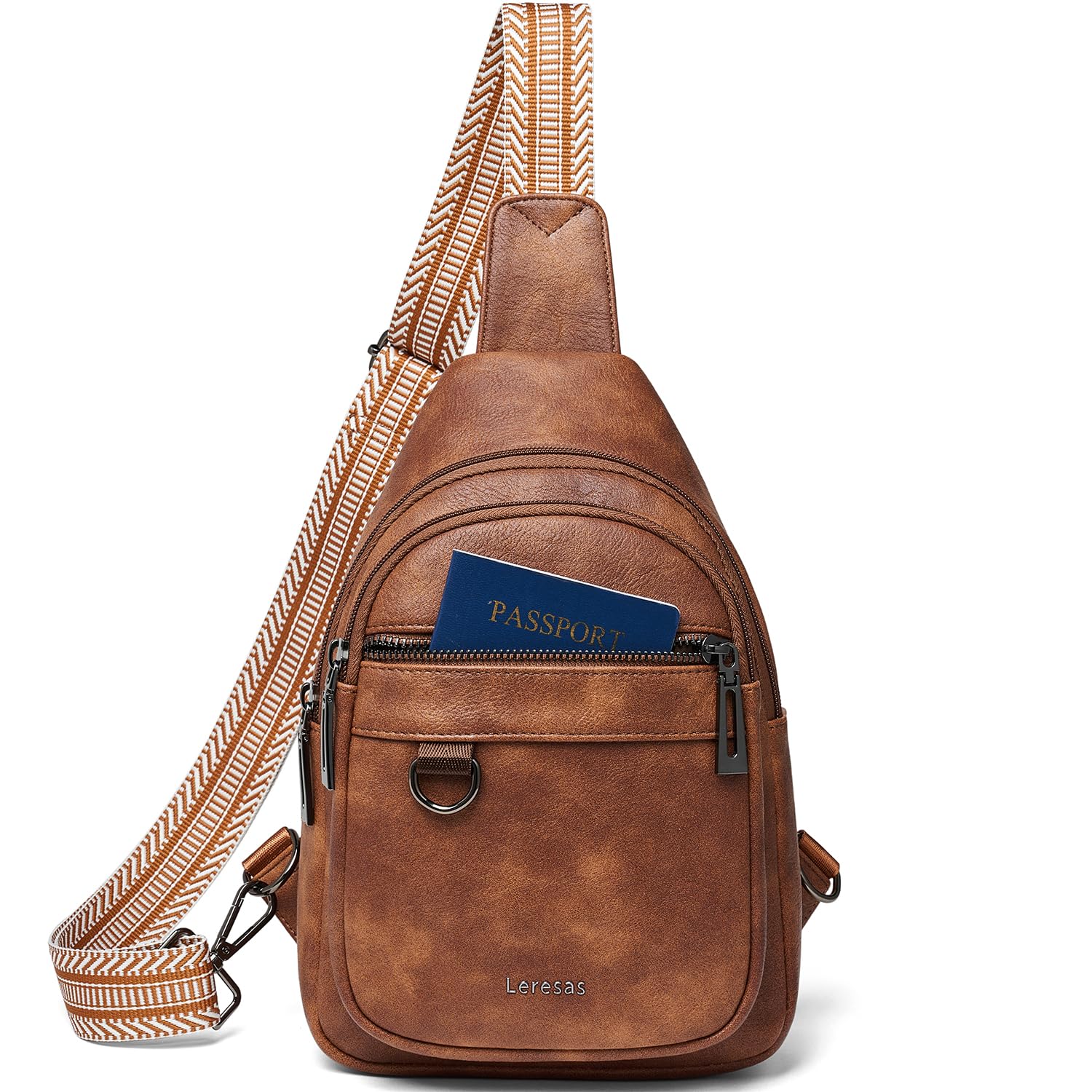 7L Sling Bag for Women Men Vegan Leather Crossbody Bags Fanny Pack Purse Backpack Over Shoulder Bag Travel
