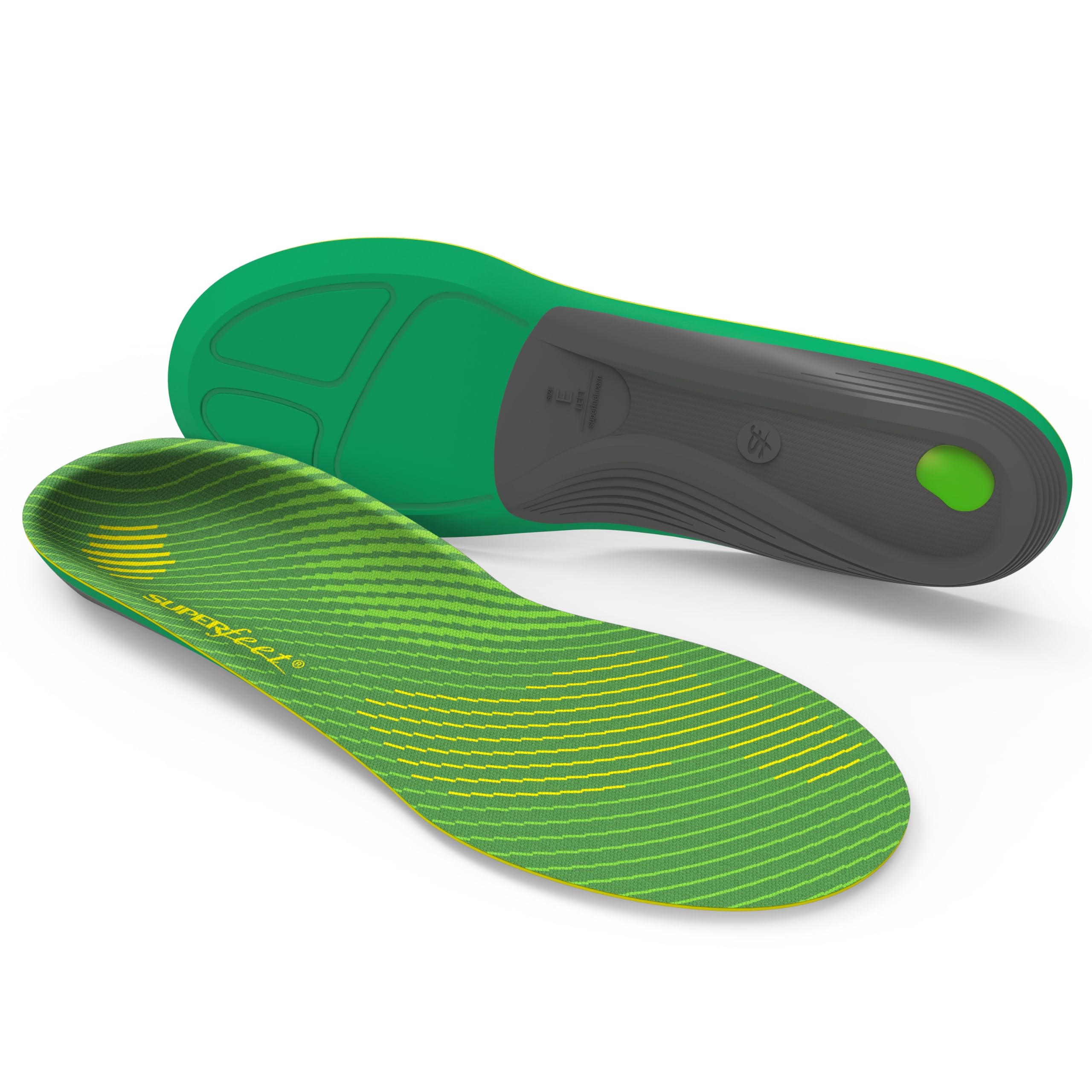 Superfeet Active Support Plantillas de arco bajo, soporte de arco estable, insertos ortopédicos para calzado activo, E (36-44), Green, 10-11.5 UK (F)