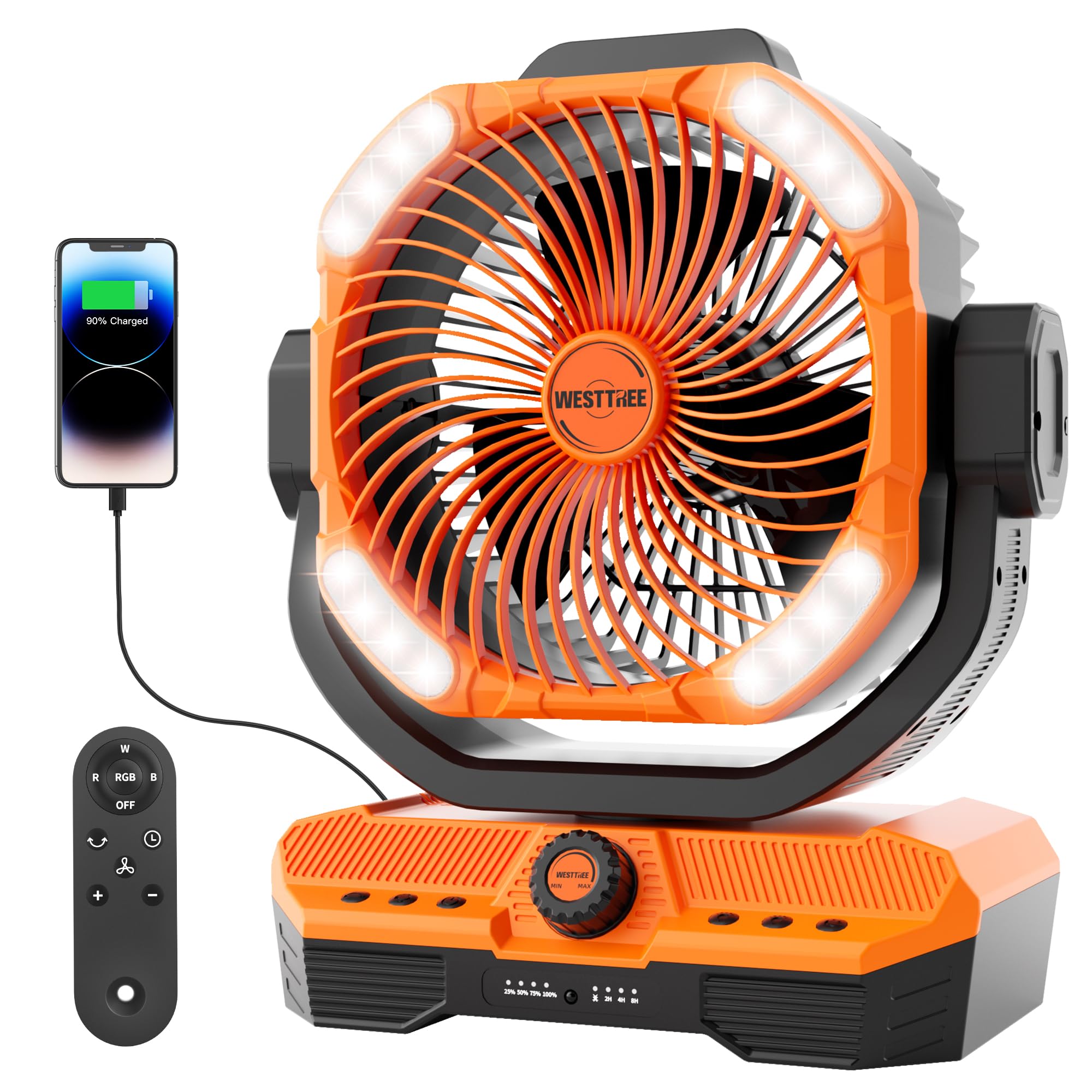 Amazon.com: WESTTREE 45000mAH Battery Powered Fan Powerful Airflow