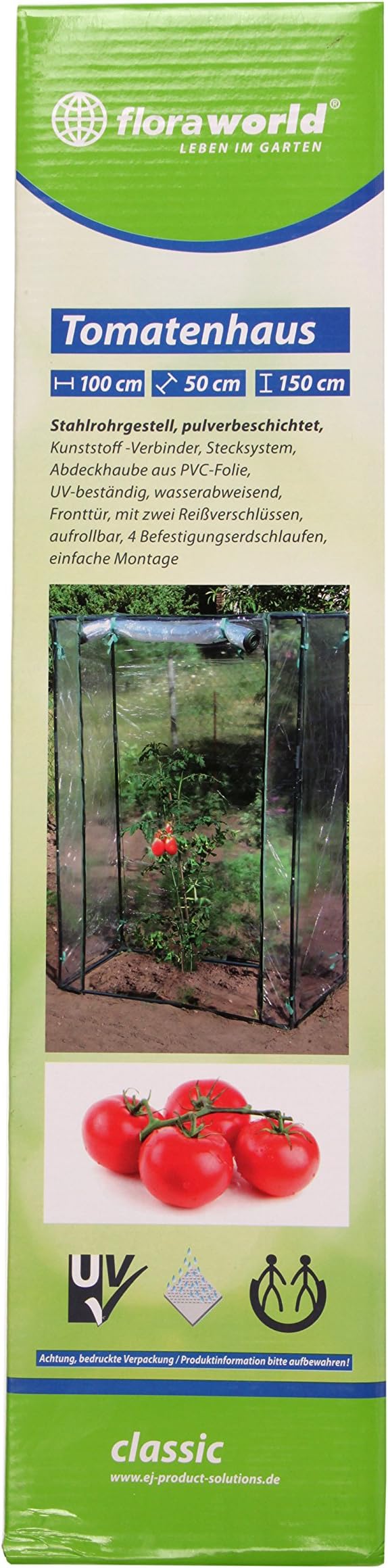 Floraworld Tomato House L 100 x W 50 x H 150 cm Perfect for Growing Tomatoes