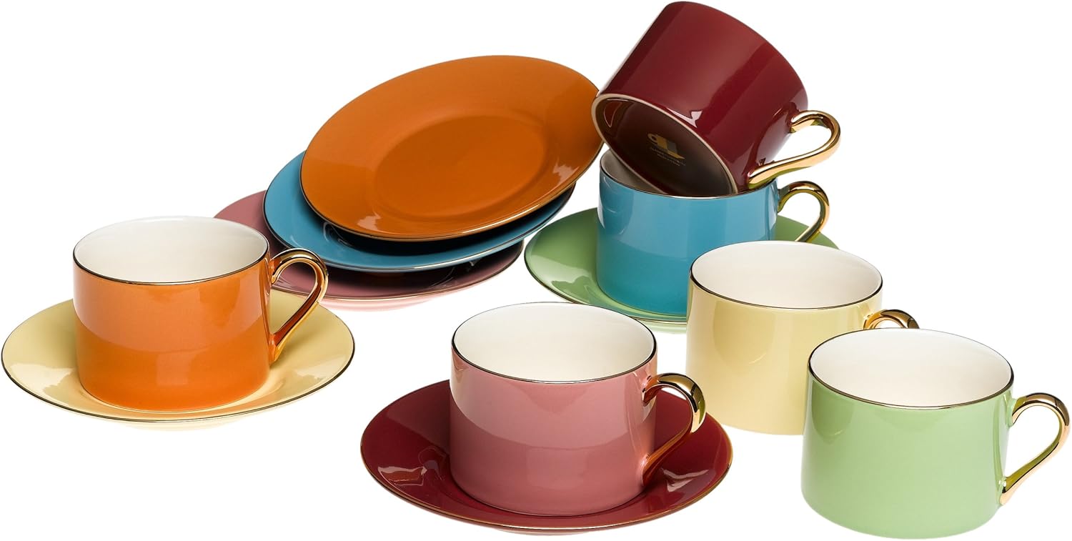 Yedi Houseware Classic Coffee and Tea Solid Teacups and