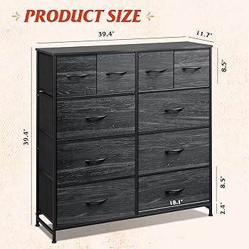 Amazon.com: WLIVE Dresser for Bedroom with 10 Fabric Drawers