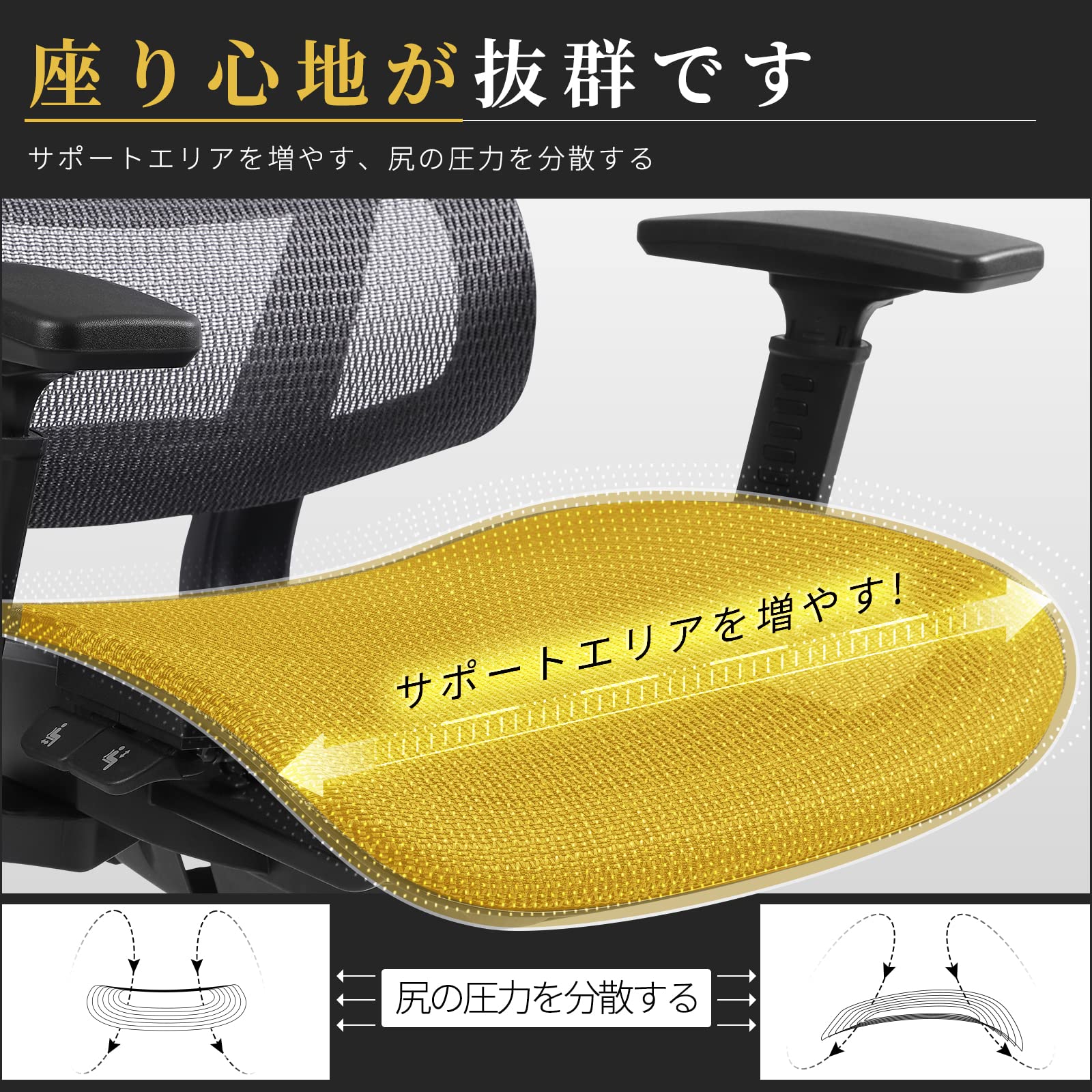 Amazon | Dowinx オフィスチェア デスクチェア メッシュ パソコン 