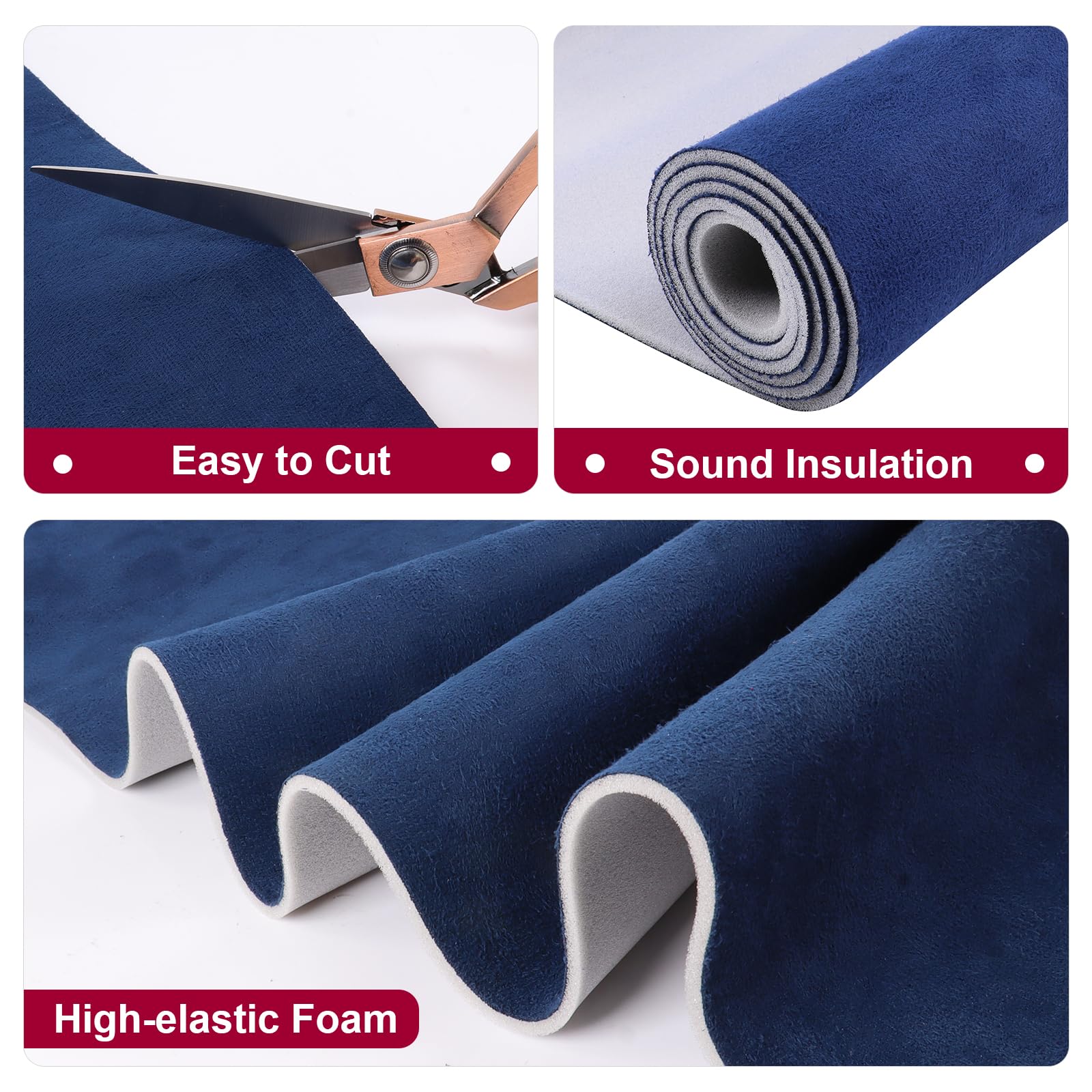 Gray Suede Headliner Fabric Material 120"x60" Interior Roof Liner Upholstery - View #12