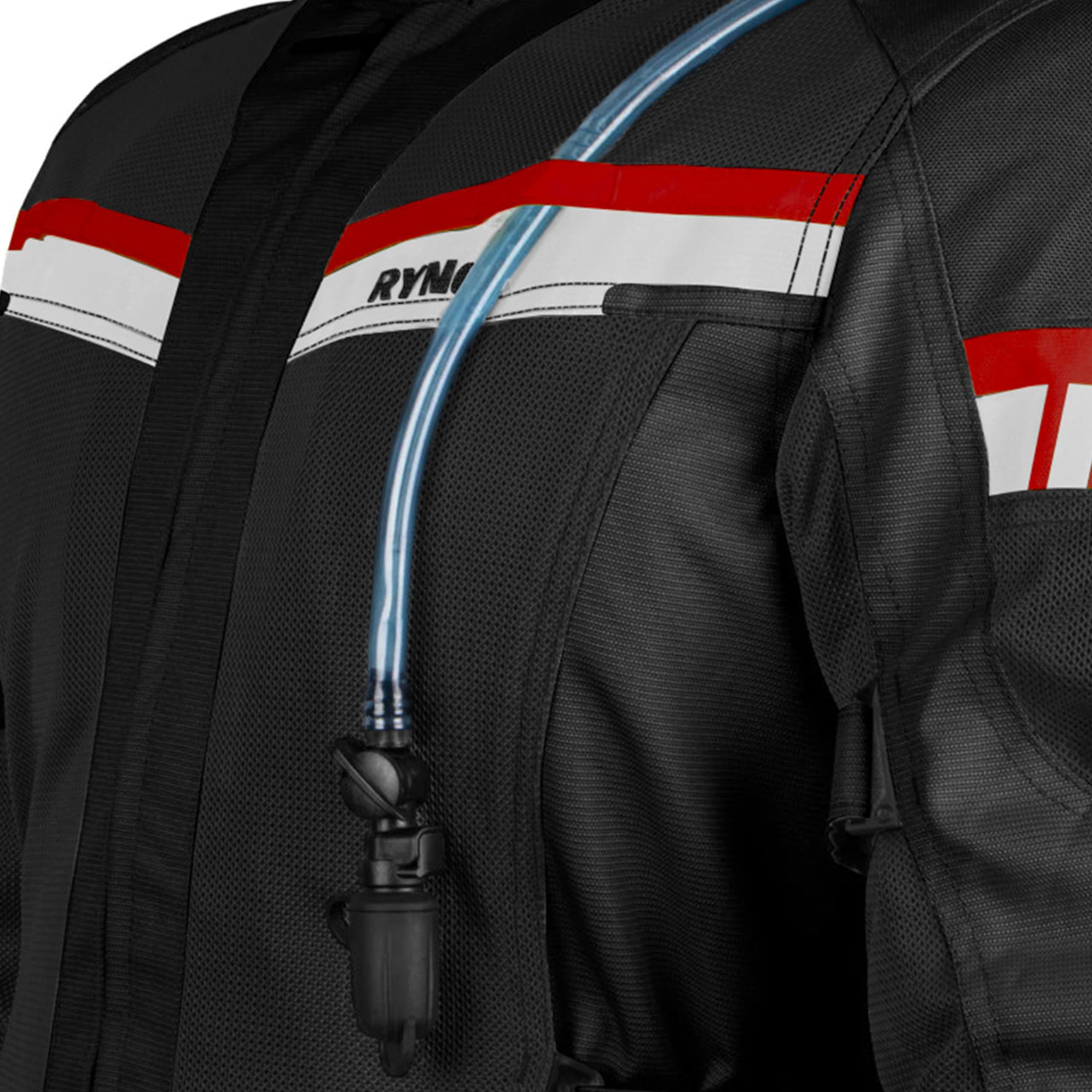 Rynox Unisex Adult Stealth Air Pro Jacket | Mesh Motorcycle Touring Jacket With Impact Protection And Abrasion Resistance | Black Red, Small - Image 6 thumbnail