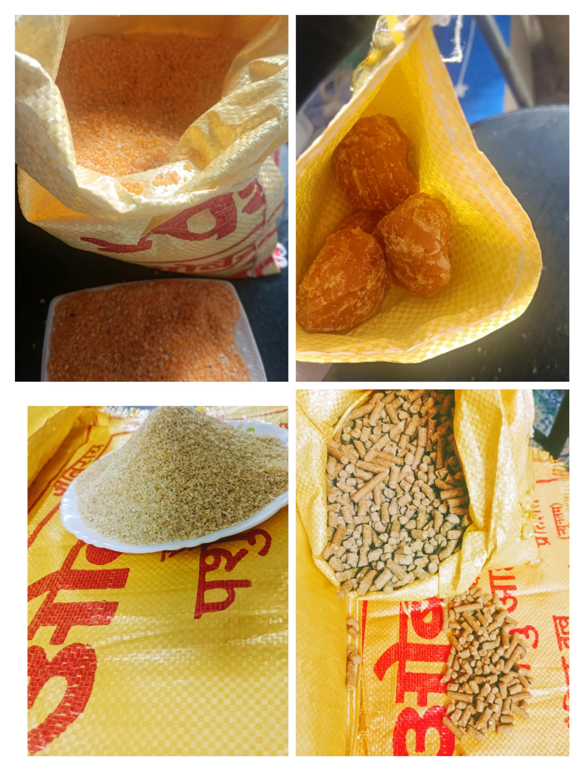 à¤Â“बराय Cow Buffalo Food/5100 Gram/Combo Of 4 - Cracked Corn 2 Kg/1 Kg Cattle Feed Pellet/100 Gram Jaggery - Ã€¤Ã€¥Ã€¤¡ Total -(5100 Grams)