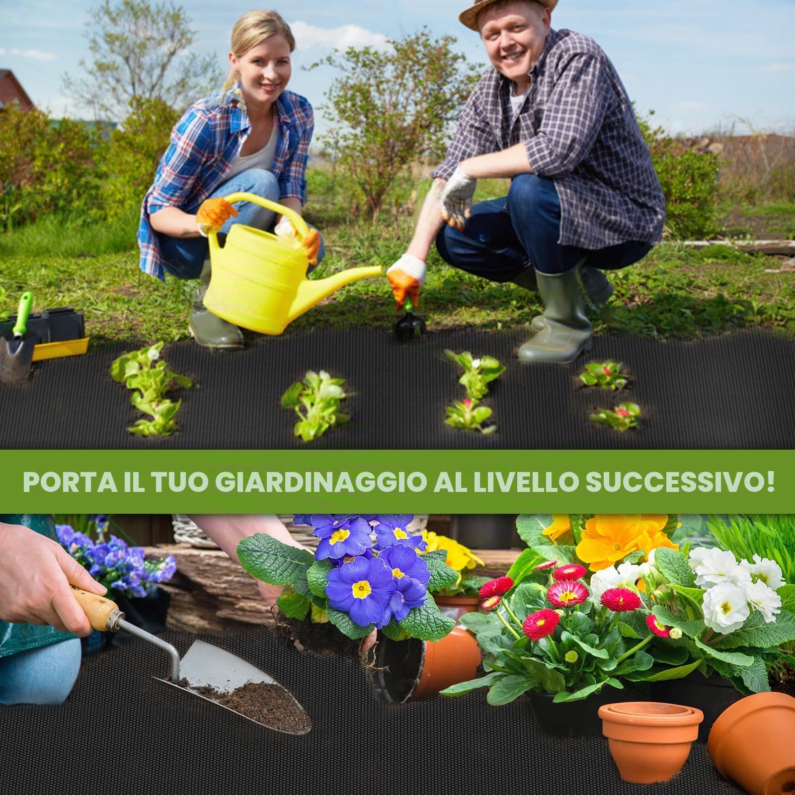 Tessuto Non Tessuto per Erbacce da Giardino, 1,2 m x 30 m, permeabile all'Acqua, Tessuto Ecologico per Erbacce in Polipropilene Non Tessuto, per Giardino