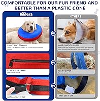 Vista 4 de Alternativa al cono para perro después de la cirugía, collar de recuperación inflable para perros y gatos, collares E ajustables para perros, cono