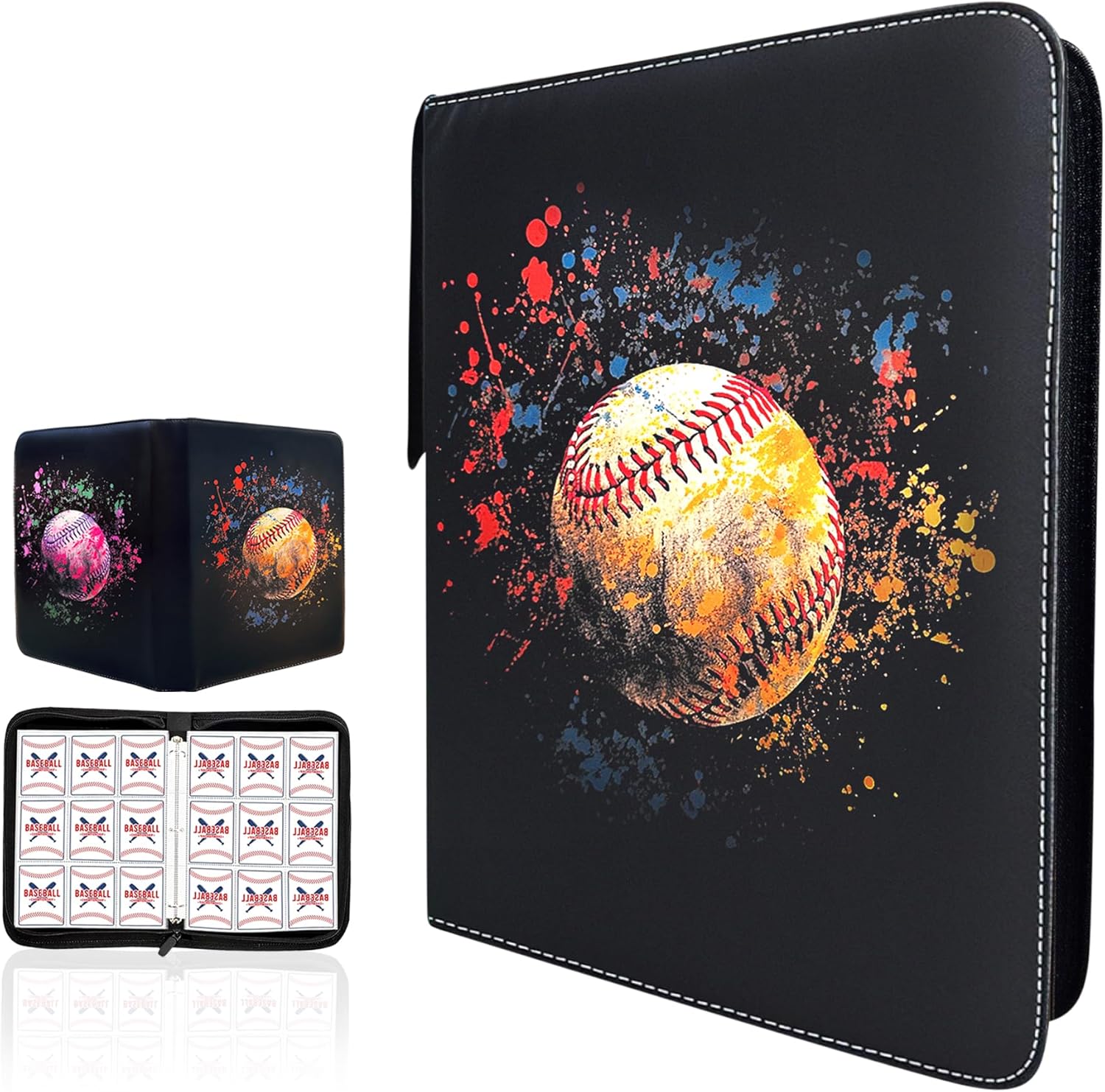 Ultra Pro Baseball Card Binder, Leather Card Binder, 9 Pocket Baseball Cards