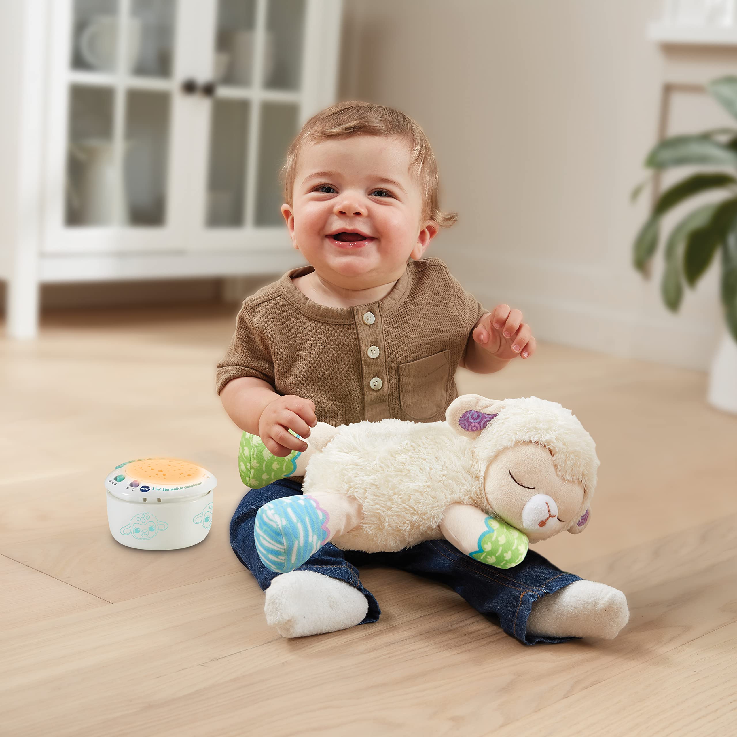 VTech Baby 3-in-1 Sternenlicht-Schäfchen – Einschlafhilfe mit Musik