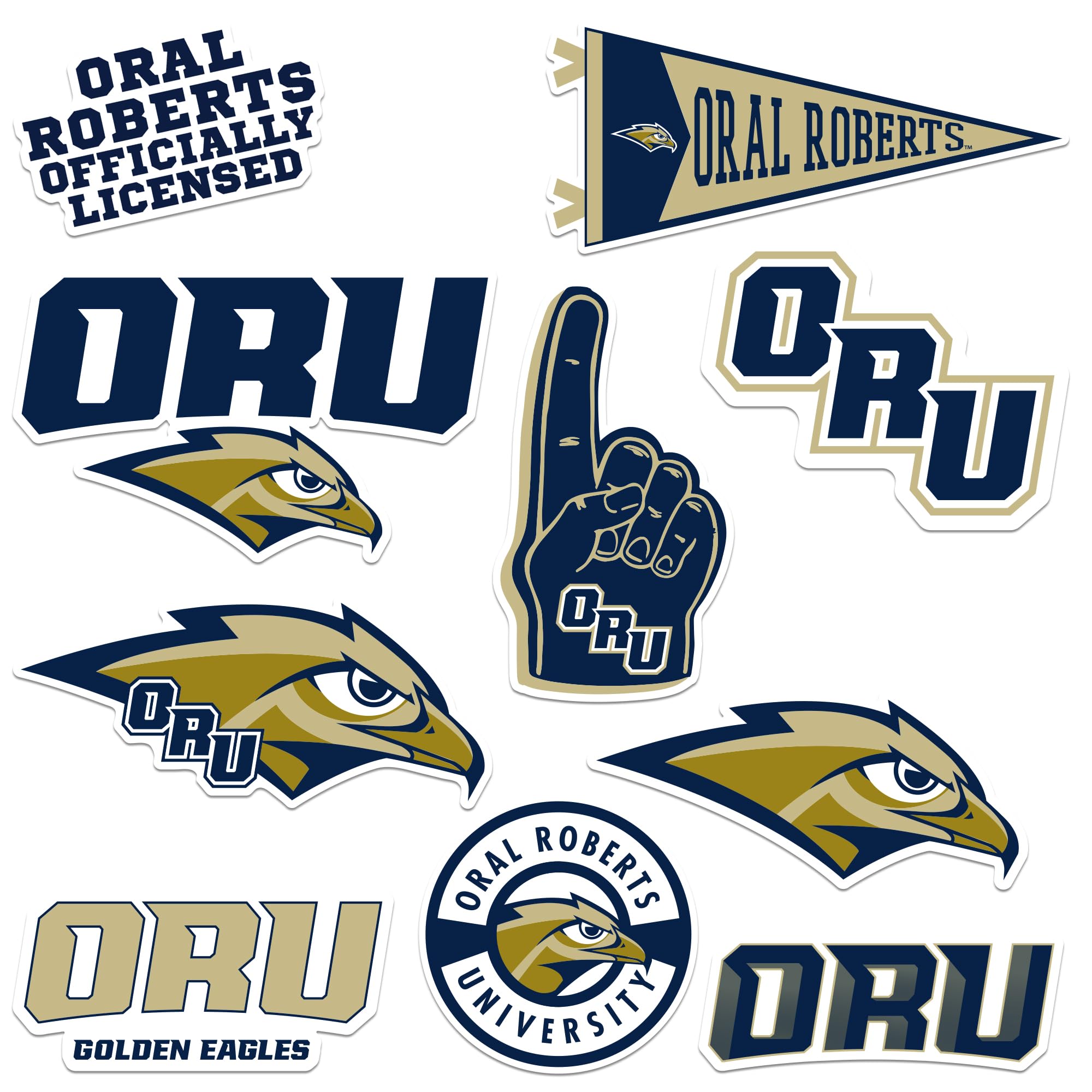 Oral Roberts University 9ct Vinyl L Deluxe, Indoor/Outdoor, Set of 9