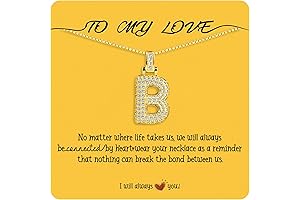 Bubble Letter Initials Necklaces as Unique Present for Female Bestie