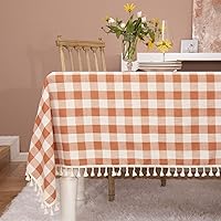 Vista 31 de Table Cloth Rectangle Table-Rustic Gingham Tablecloth Buffalo Plaid Table Cloth for Thanksgiving Christmas Kitchen Dining Room