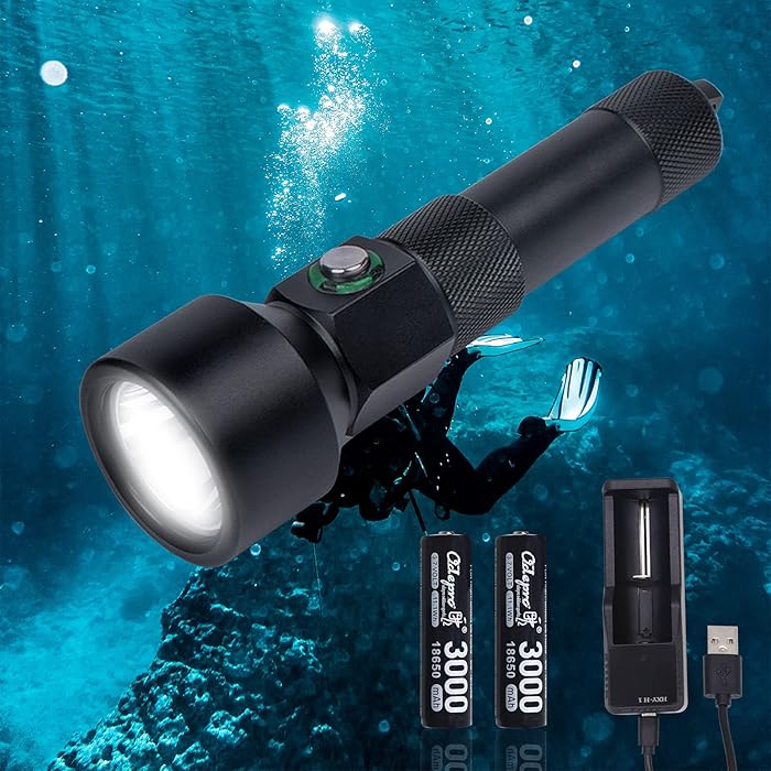 Buy Odepro ND22 Diving Light, 1300 Lumens Scuba Night Dive Torch with 8