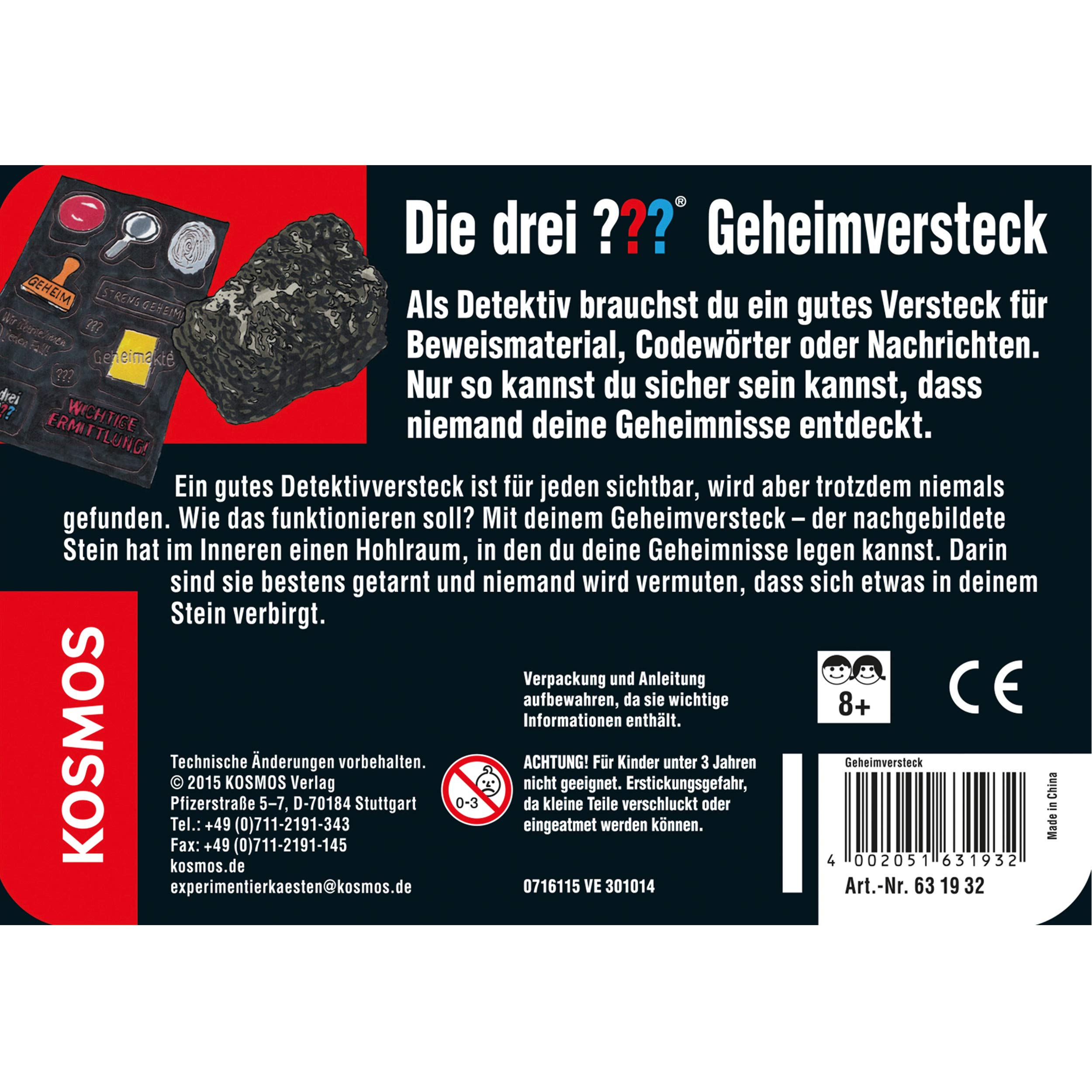 Kosmos 631932 - Die drei ??? Geheimversteck (Die drei ??? / Die drei Fragezeichen)