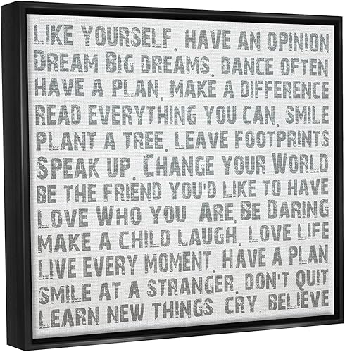 Miniatura 2 de Stupell Industries Arte de pared con tipografía inspiradora como tú mismo, diseño de Andrea James