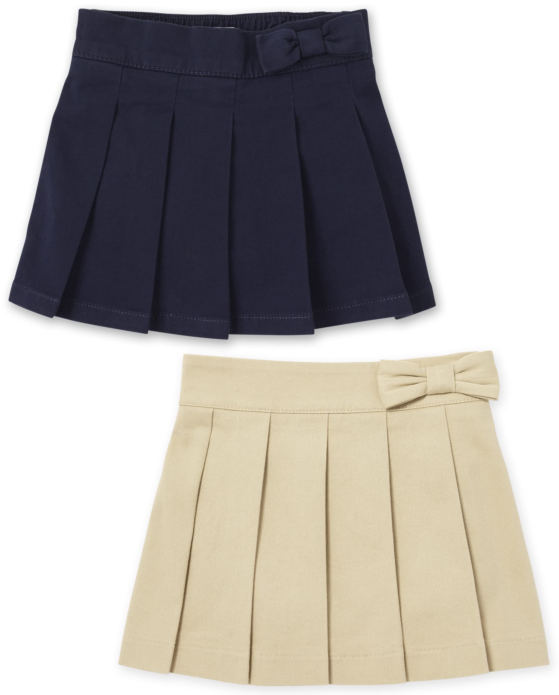 The Childrens Place Toddler Girls Uniform Bow Pleated Skort