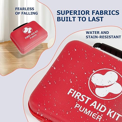 Miniatura 8 de Kit de primeros auxilios para el hogar, automóvil, viajes, campamento, negocios, compacta, impermeable, a prueba de golpes, perfecto para barco,