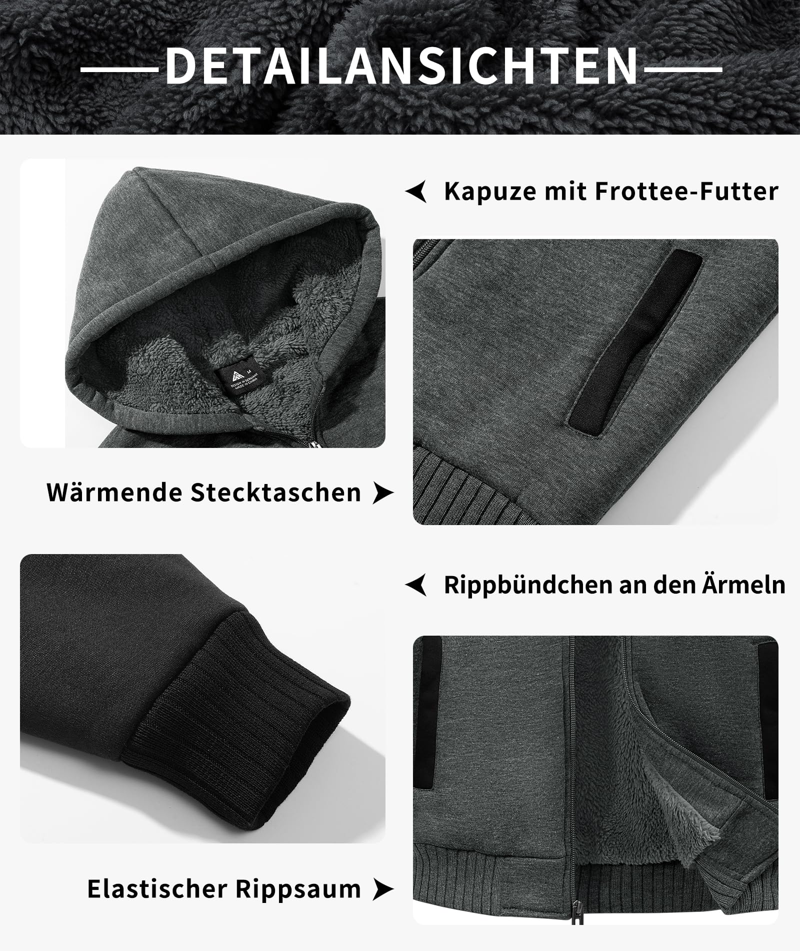 SwissWell Sudadera Niños con Capucha Chaqueta Niños Cálida Forro Polar Sudaderas Otoño Invierno con Cremallera Ourdoor Hoodie