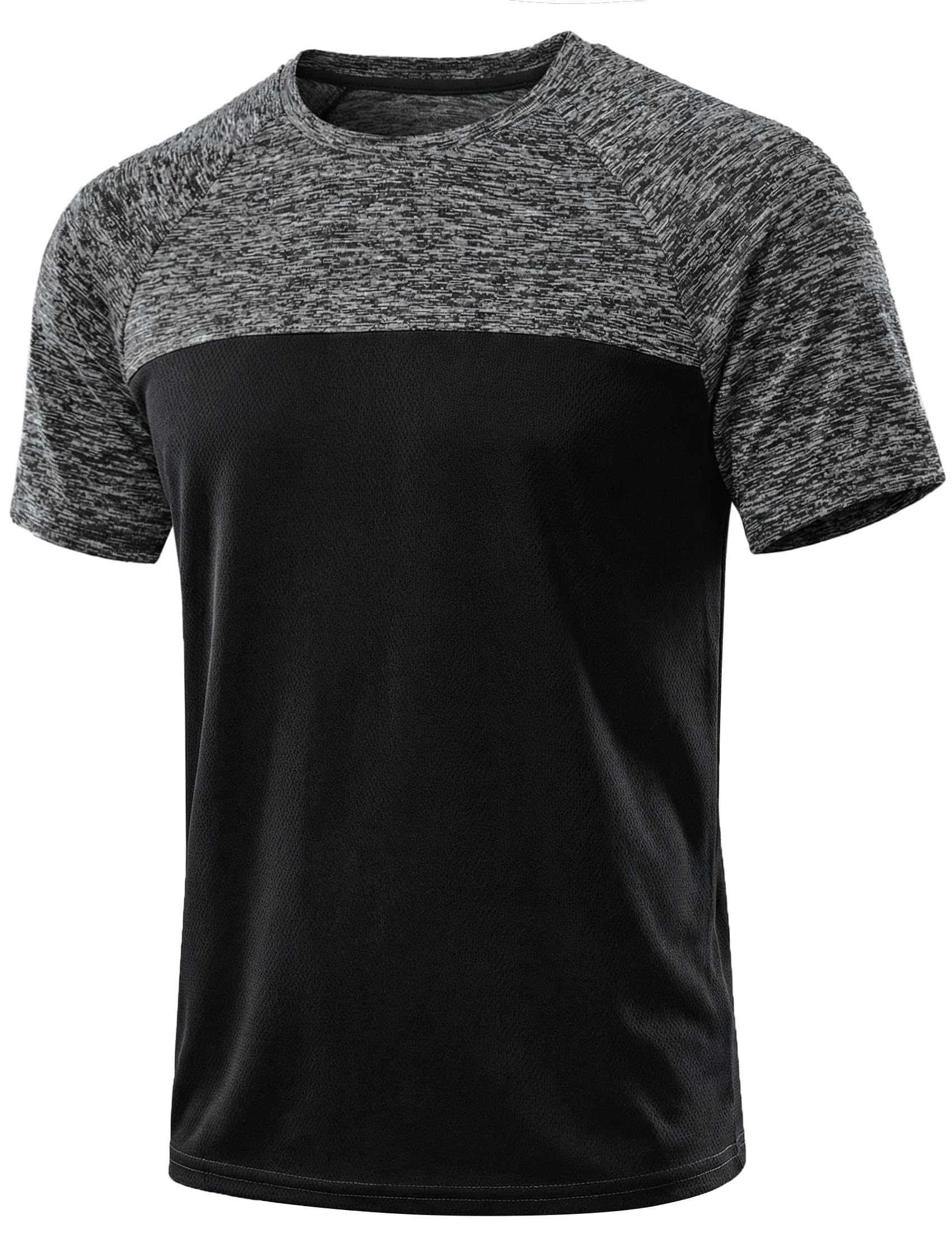 Quoboquo Sport T-Shirt Herren Kurzarm Atmungsaktives Funktionsshirt mit Stretch Schnelltrocknendes Laufshirt für Gym & Alltag S-3XL