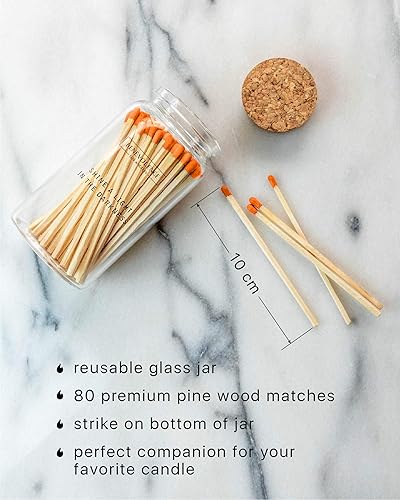 Miniatura 5 de Fósforos decorativos partidos largos para velas en tarro de vidrio boticario combina madera larga partidos de seguridad partidos de madera partidos