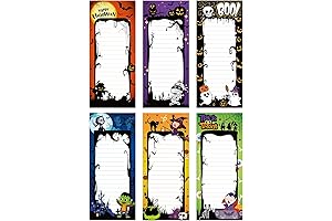 Whaline 6Pcs Halloween Magnetic Notepads