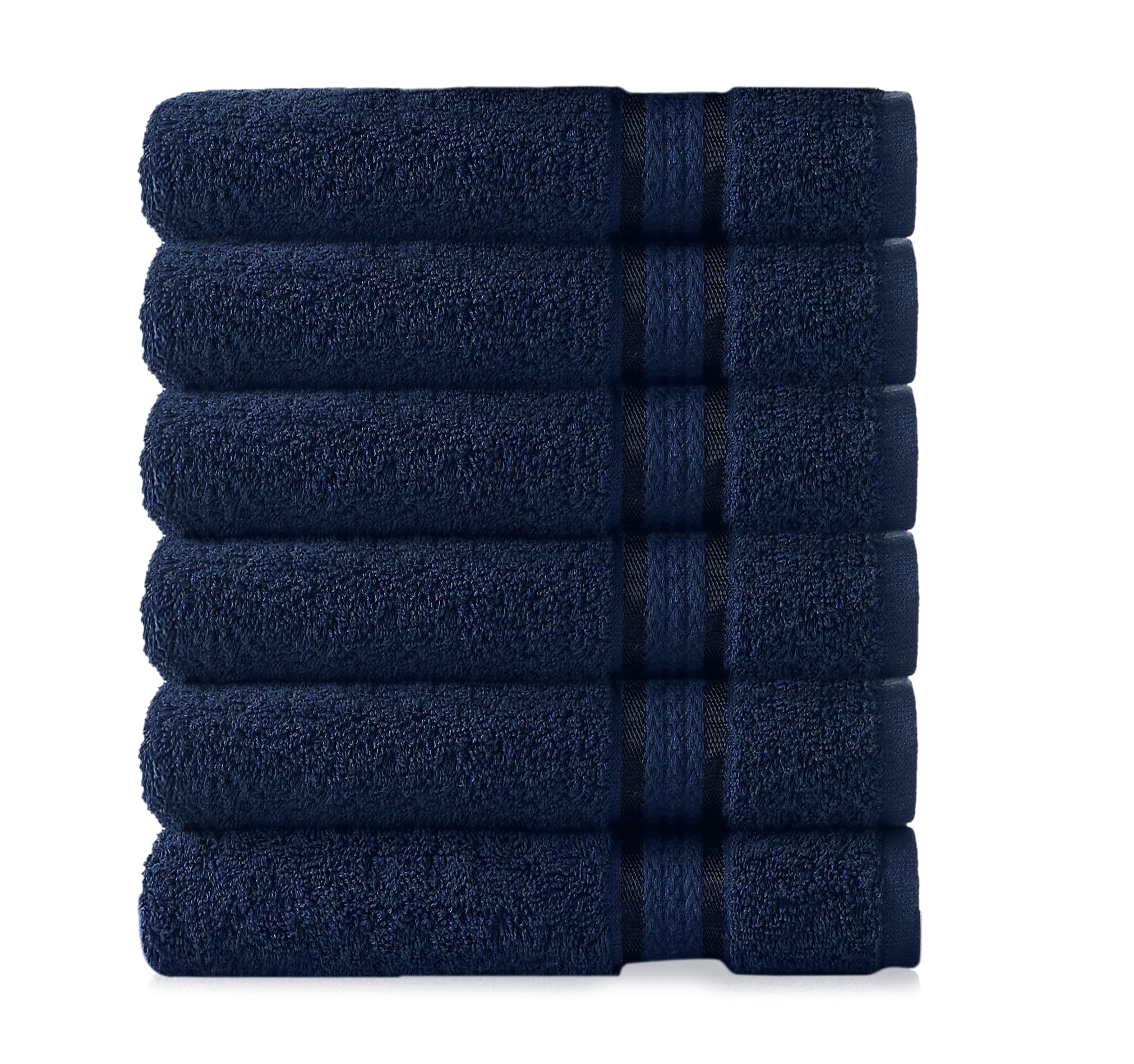 COTTON CRAFT Ultra Soft Hand Towels - 6 Pack - 16x28-100% Cotton Face Towels - Absorbent Quick Dry Everyday Luxury Hotel Bathroom Kitchen Spa Gym