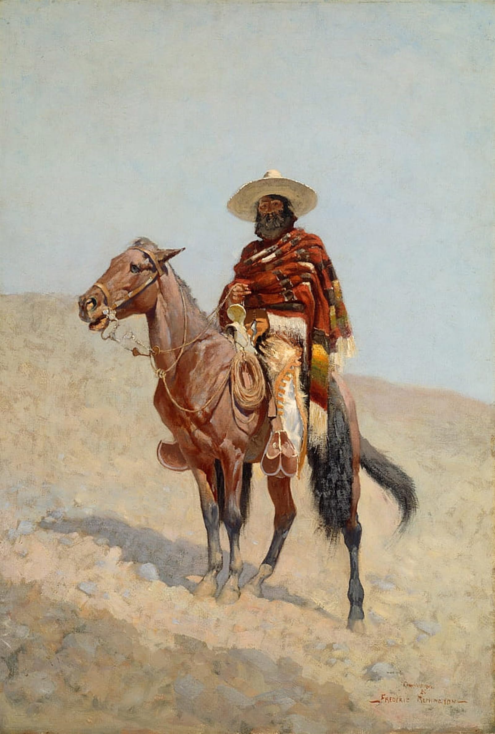 Tableau un vaquero mexicain affiche impression d'art Frederic Remington 60x90