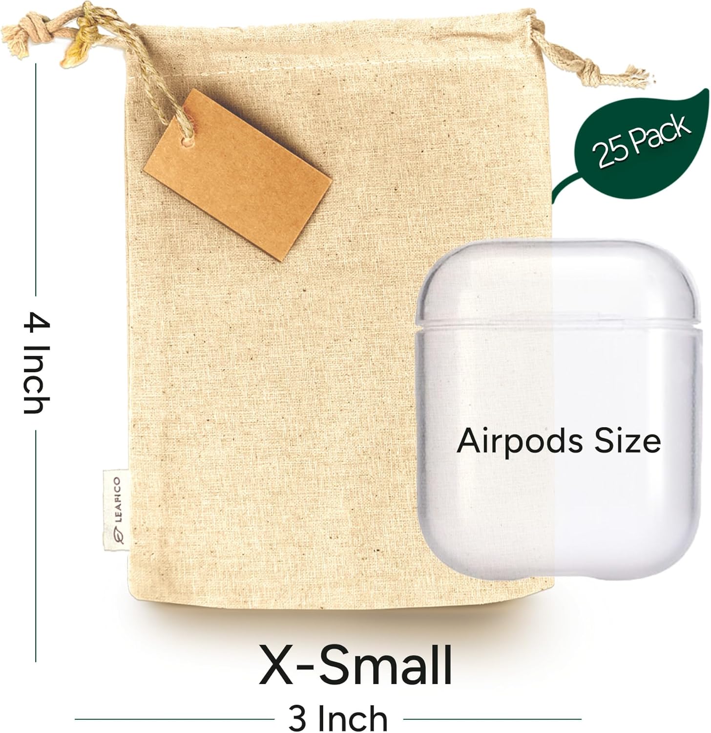 X-Small Reusable Cotton Bags - X-Small Cloth Gift Bags with Drawstrings for Jewelry, Home Supplies, Makeup,DIY, Wedding, Party Favors - Muslin Fabric Pouches