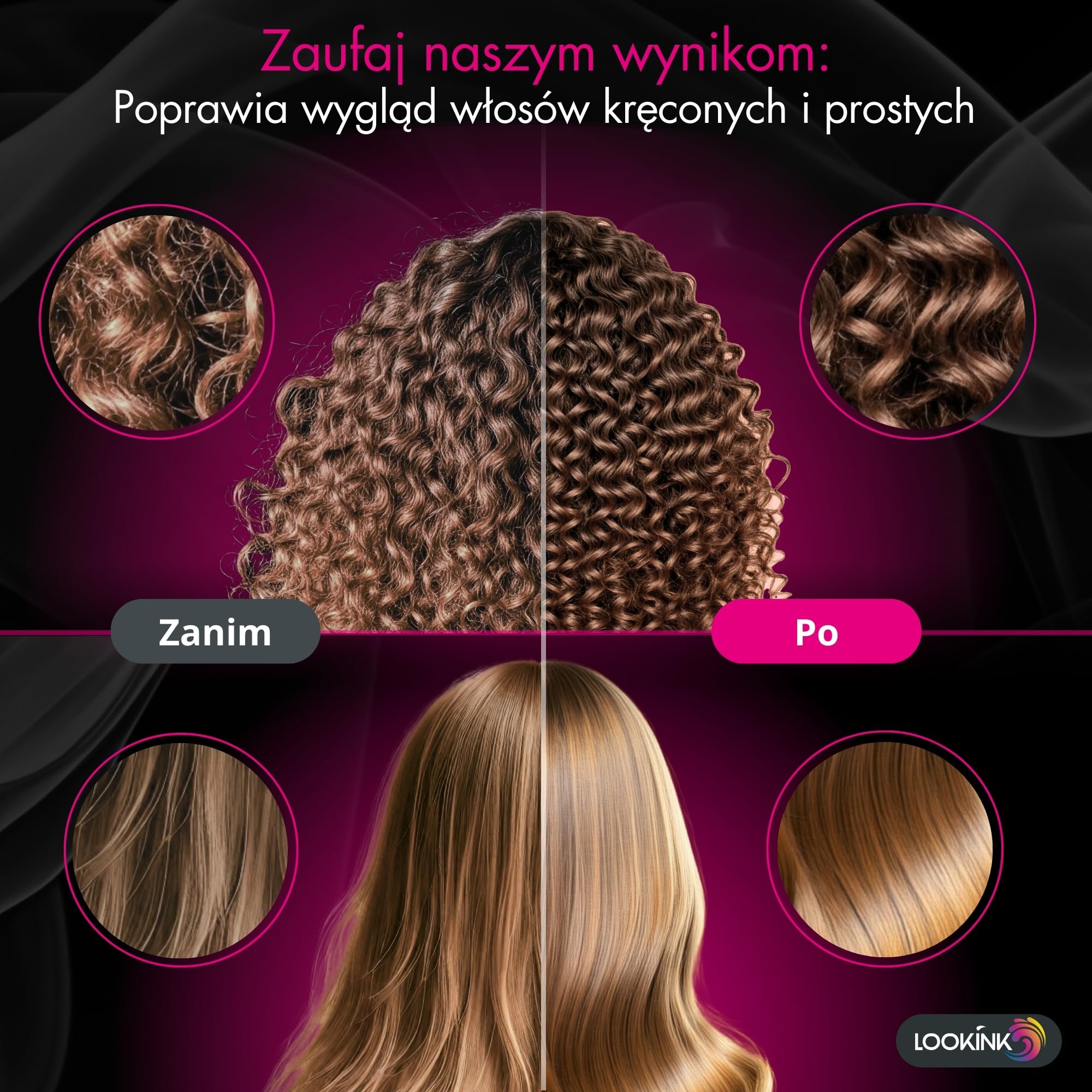 Ochrona włosów w pozostawianiu 100 ml - profesjonalna ochrona przed przegrzaniem włosów - ochrona przed ciepłem w temperaturze 230°C i UV, przeciw puszeniu, przeciw zapachom i wilgocią, nawilża,