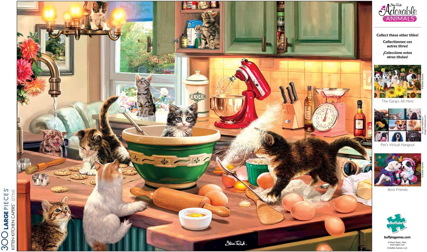 Buffalo Games - Kitten Kitchen Capers - 300 LARGE Piece Jigsaw Puzzle : Toys & Games