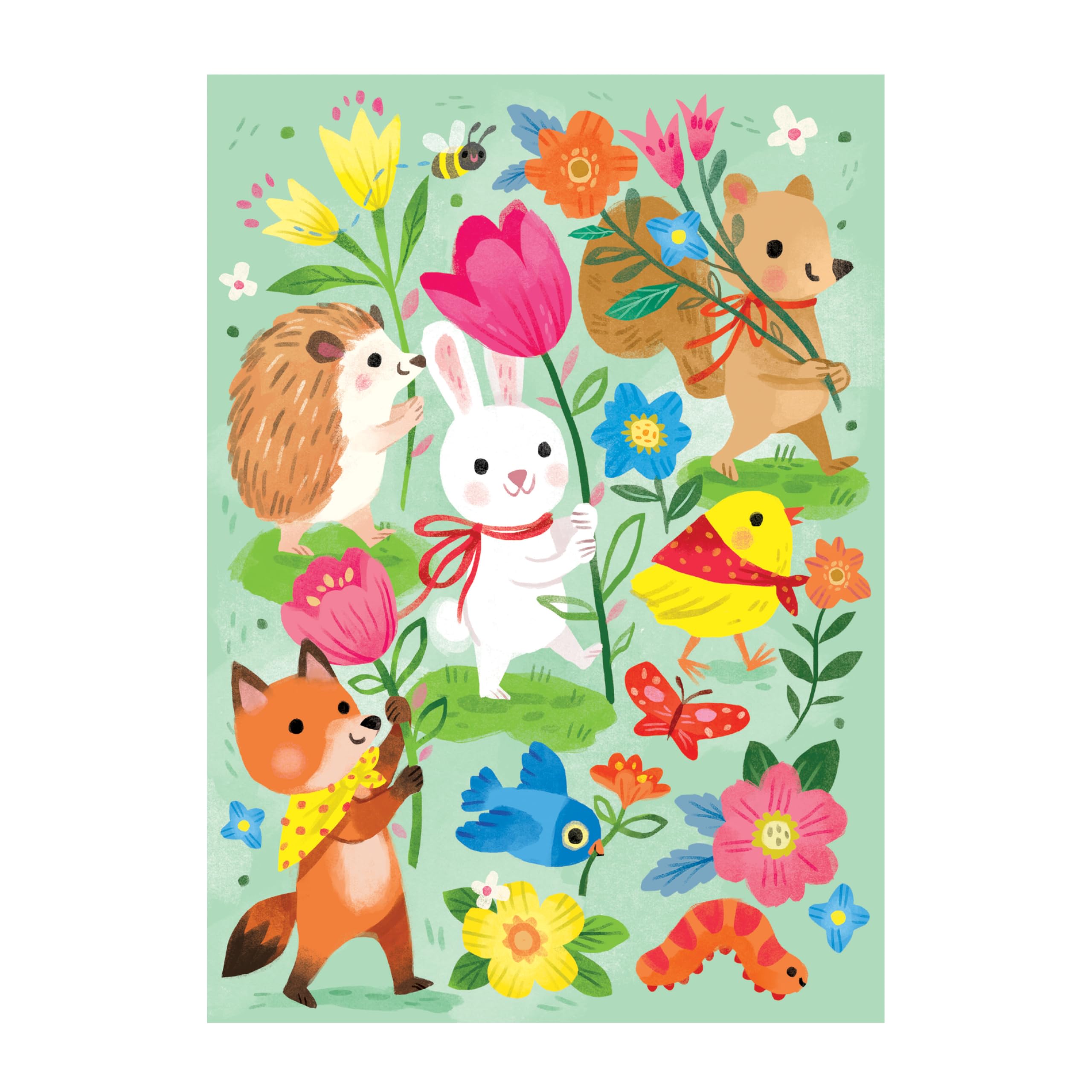 Mudpuppy Hoppy Easter - Bunny Rabbit Easter Themed Greeting Card and Jigsaw Puzzle Includes Color Coordinated Envelope and Sticker Seal - Image 2
