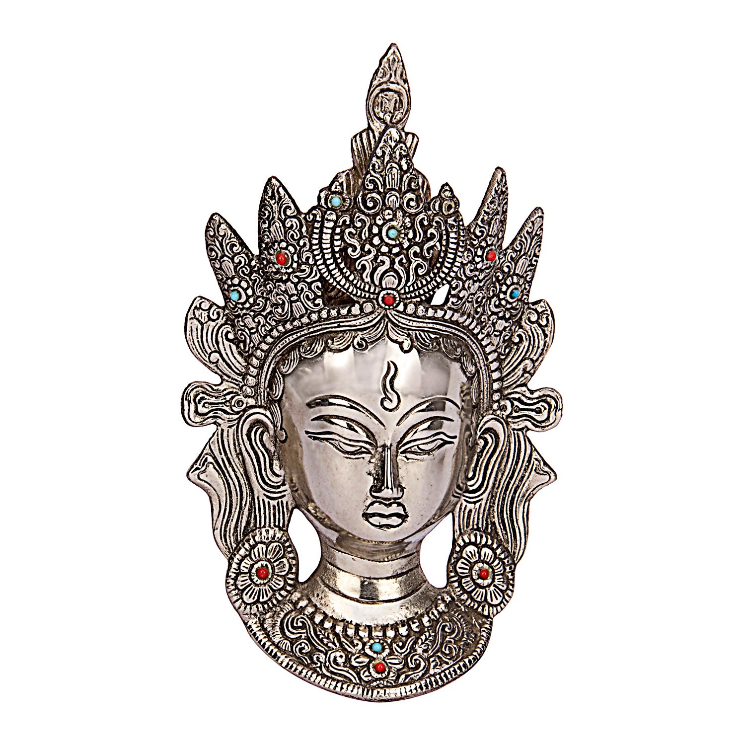 Kartique Tibetan Buddhist Deity| Wall Hanging Tara Mask | Face | Wall Decor (10 Inches Height)