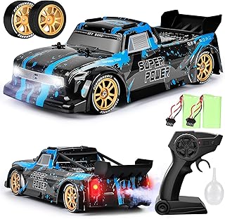Sponsored You’re seeing this ad based on the product’s relevance to your search query.Learn more about this advertisement Joellfuner RC Drift Car, 1/14 4WD Drift Car Remote Controlled, 24 km/h RC Car with 2.4 GHz Remote Control, Spray and Light, Remote Controlled Toy Car for Adults and Children from 8+ Years (Blue)