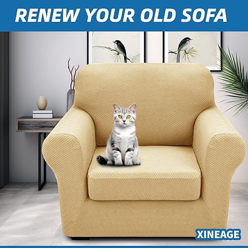 Vista 172 de XINEAGE Funda reclinable de 4 piezas de jacquard elástica con bolsillo, protector de silla reclinable lavable para niños, mascotas, perros y gatos