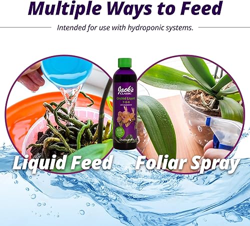 Miniatura 6 de Jack's Classic 7-5-6 Fertilizante concentrado líquido de orquídeas con micronutrientes para crecimiento vegetativo y floración prolífica, 8 onzas