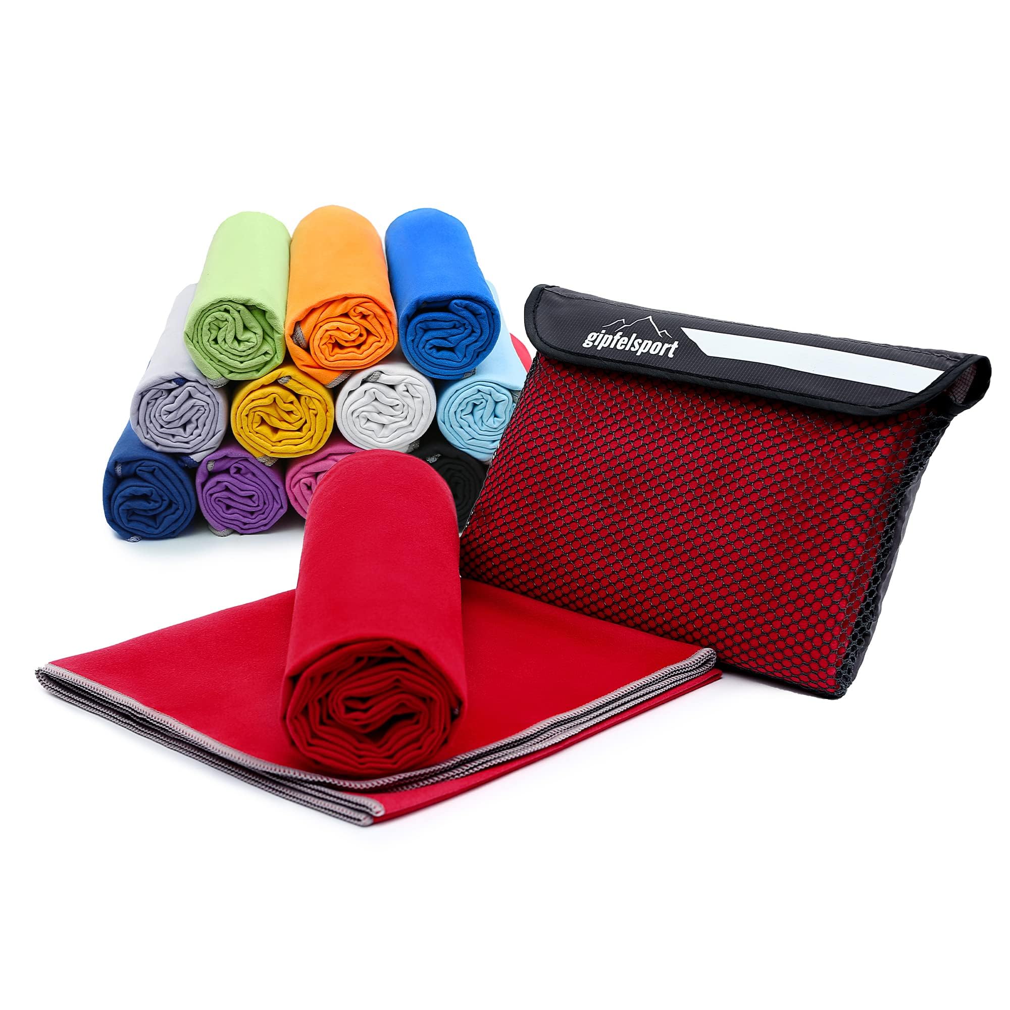 gipfelsport Mikrofaser Handtuch - Microfaser Handtücher Set, Strandtuch, Badetuch I groß, schnelltrocknend I für Sport, Beach, Reise, Outdoor, Camping I leicht, dünn, klein