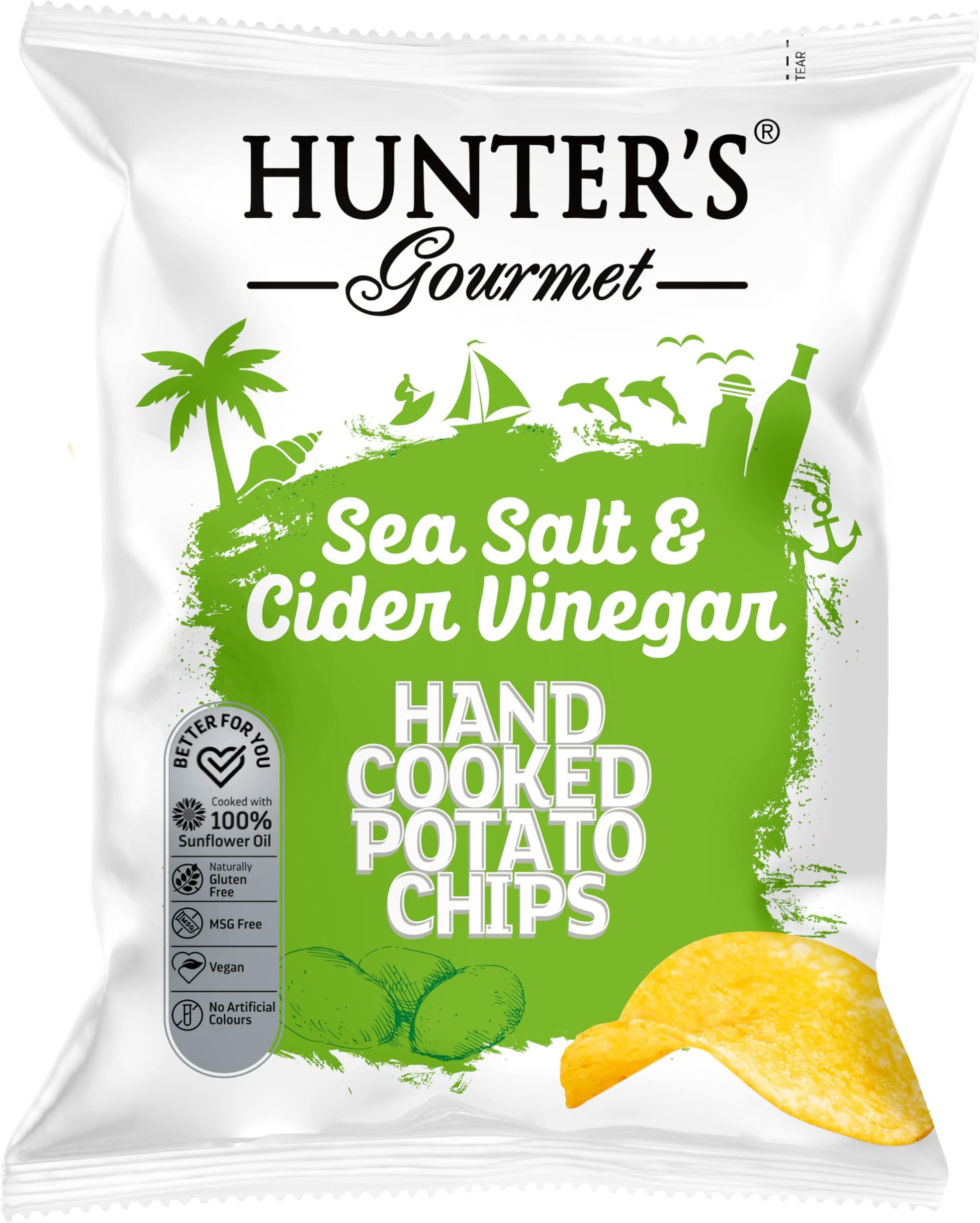 Sea Salt & Cider Vinegar Hand Cooked Potato Chips 125g