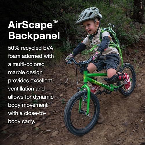 Miniatura 5 de Osprey Moki 3L Mochila de ciclismo para niños con depósito hidráulico, Estampado De Dino Hambriento, 40L US