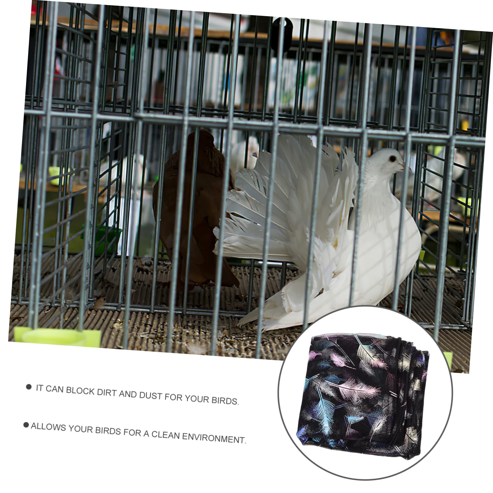 VANZACK 5piezas Cubierta De Jaula De Pájaros De Malla Elástica para Protección Diseño Multipropósito Evita El Polvo y Reduce Distracciones Alta Resistencia De Circunferencia